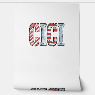 Retro Patriottische CICI Naam Vector T-shirt Ontwe Behang