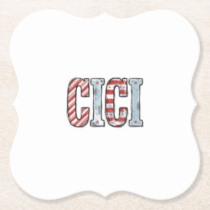 Retro Patriottische CICI Naam Vector T-shirt Ontwe Kartonnen Onderzetters