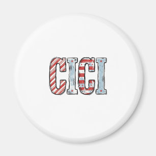 Retro Patriottische CICI Naam Vector T-shirt Ontwe Magneet