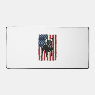 Retro Patriottische Franse Bulldog Vlag T-shirt_1 Bureaumat