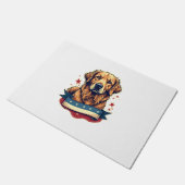 Retro Patriottische Goud Retriever Graveur Tee 4 Deurmat (Schuin)