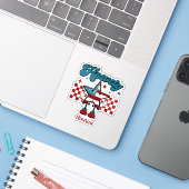 Retro Patriottische Howdy Ster Vierde Juli Vlag va Sticker (Laptop met iPhone)