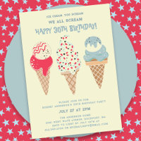 Retro Patriottische Ice Cream Cone 30e verjaardag