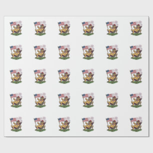 Retro Patriottische Katten USA Shirt Ontwerp (2)_1 Cadeaupapier