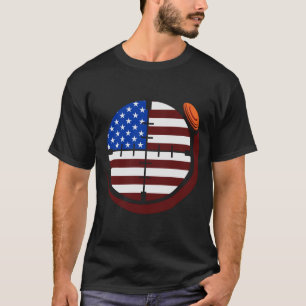 Retro-patriottische klepafzuigkleppen t-shirt