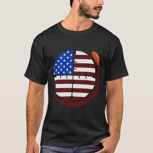 Retro-patriottische klepafzuigkleppen t-shirt (Voorkant)