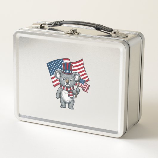 Retro Patriottische Koala Vlag Shirt Ontwerp_1 (Voorkant)