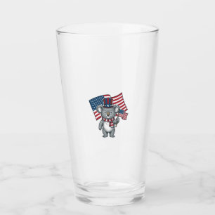 Retro Patriottische Koala Vlag Shirt Ontwerp_1 Glas