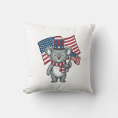 Retro Patriottische Koala Vlag Shirt Ontwerp_1 Kussen (Voorkant)