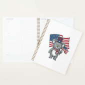Retro Patriottische Koala Vlag Shirt Ontwerp_1 Planner (Display)