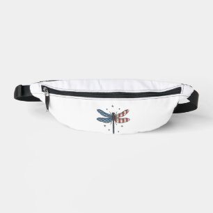 Retro Patriottische Libel Vector T-shirt Ontwerp_1 Heuptasje