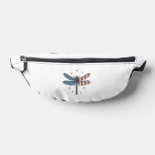 Retro Patriottische Libel Vector T-shirt Ontwerp_1 Heuptasje (Liggend)