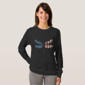 Retro Patriottische Libelle Vector T-shirt Ontwerp (Voorkant volledig)