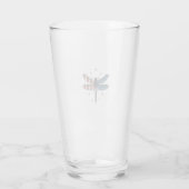 Retro Patriottische Libelle Vector T-shirt Ontwerp Glas (Achterkant)