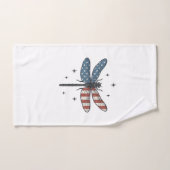 Retro Patriottische Libelle Vector T-shirt Ontwerp Handdoek (Handdoek)