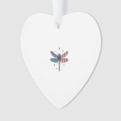 Retro Patriottische Libelle Vector T-shirt Ontwerp Ornament (voorkant)
