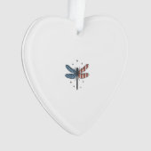 Retro Patriottische Libelle Vector T-shirt Ontwerp Ornament (voorkant)