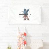 Retro Patriottische Libelle Vector T-shirt Ontwerp Spandoek (Insitu)