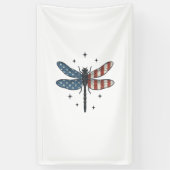 Retro Patriottische Libelle Vector T-shirt Ontwerp Spandoek (Verticaal)