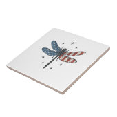 Retro Patriottische Libelle Vector T-shirt Ontwerp Tegeltje (Zijkant)