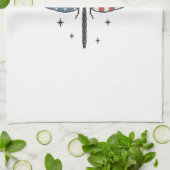 Retro Patriottische Libelle Vector T-shirt Ontwerp Theedoek (Gevouwen)
