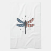 Retro Patriottische Libelle Vector T-shirt Ontwerp Theedoek (Verticaal)