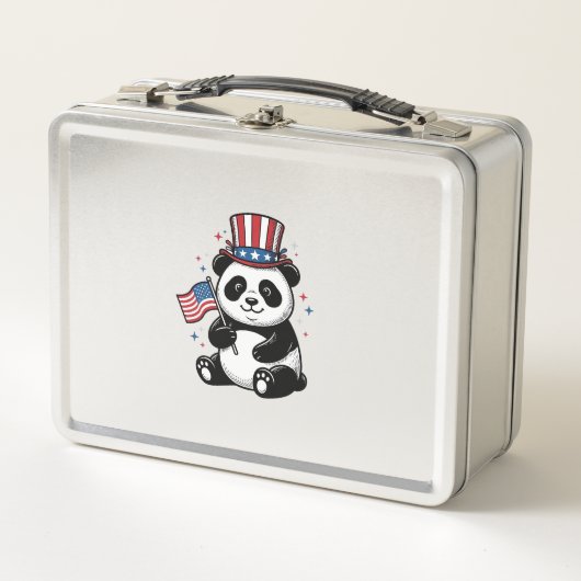 Retro Patriottische Panda Vlag Shirt Ontwerp_1 (Voorkant)