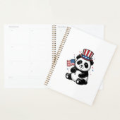 Retro Patriottische Panda Vlag Shirt Ontwerp_1 Planner (Display)