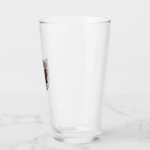 Retro Patriottische Rennende Paarden Vectorontwerp Glas (Links)