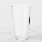 Retro Patriottische Rennende Paarden Vectorontwerp Glas (Rechts)