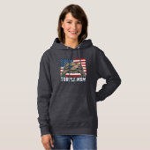 Retro Patriottische Schildpad Moeder Shirt Ontwerp (Voorkant volledig)