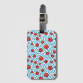 Retro Patriottische Smiley Face Bagagelabel (Voorkant (verticaal))