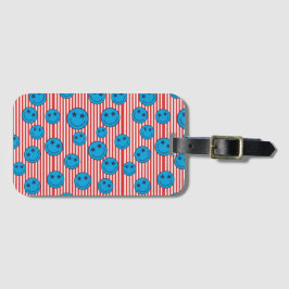 Retro Patriottische Smiley Face Bagagelabel