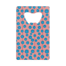 Retro Patriottische Smiley Face Creditkaart Flessenopener