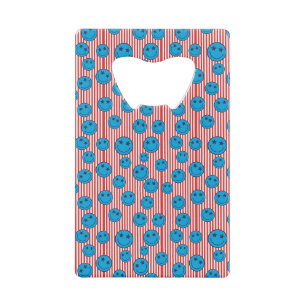 Retro Patriottische Smiley Face Creditkaart Flessenopener