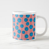 Retro Patriottische Smiley Face Grote Koffiekop (Rechts)