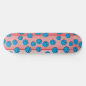 Retro Patriottische Smiley Face Persoonlijk Skateboard (Horizontaal)