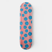 Retro Patriottische Smiley Face Persoonlijk Skateboard (Voorkant)