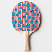 Retro Patriottische Smiley Face Tafeltennisbatje (Achterkant)