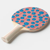 Retro Patriottische Smiley Face Tafeltennisbatje (Voorkant Gekanteld)