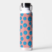 Retro Patriottische Smiley Face Waterfles (Voorkant)