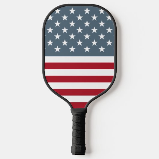 Retro Patriottische sterren en Stripes American Fl Pickleball Paddle (Achterkant)