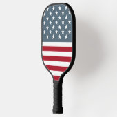 Retro Patriottische sterren en Stripes American Fl Pickleball Paddle (Links)