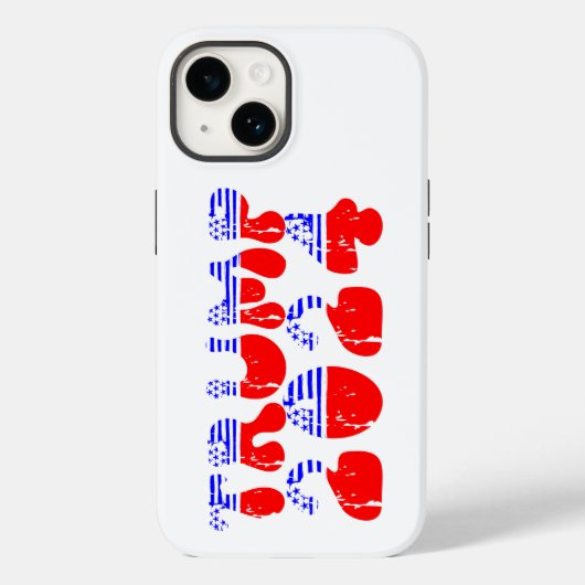 Retro Patriottische Trump 2024 Case-Mate iPhone Case (Achterkant)