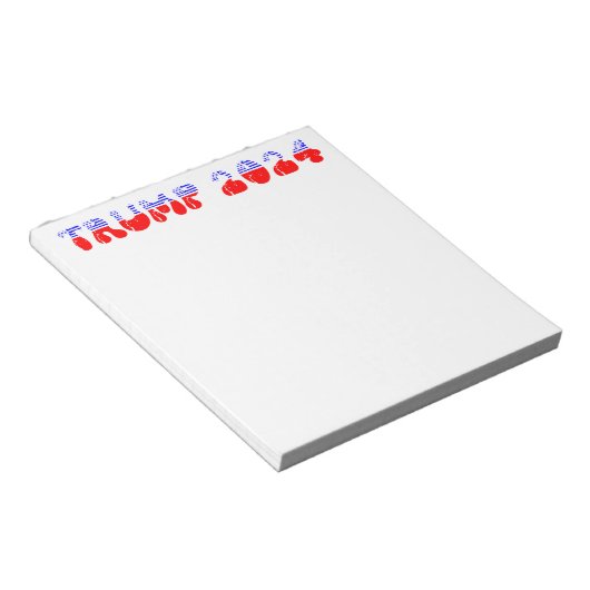 Retro Patriottische Trump 2024 Notitieblok (Schuin)