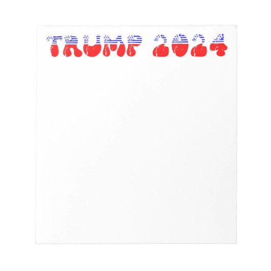 Retro Patriottische Trump 2024 Notitieblok (Voorkant)