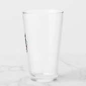 Retro Patriottische Vredeshand Vector T-shirt Ontw Glas (Links)