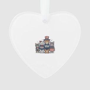 Retro Patriottische Zonnebloem Liefde Shirt Ontwer Ornament