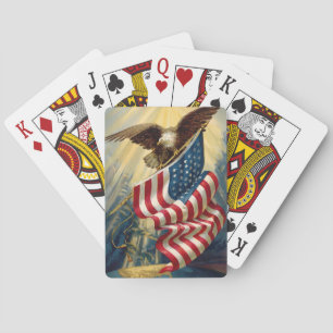 Retro Patriottisme, Patriottische Adelaar Amerikaa Pokerkaarten