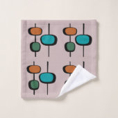  retro patroon 60s abstract kleurrijk roze bad handdoek (Wasdoekje)